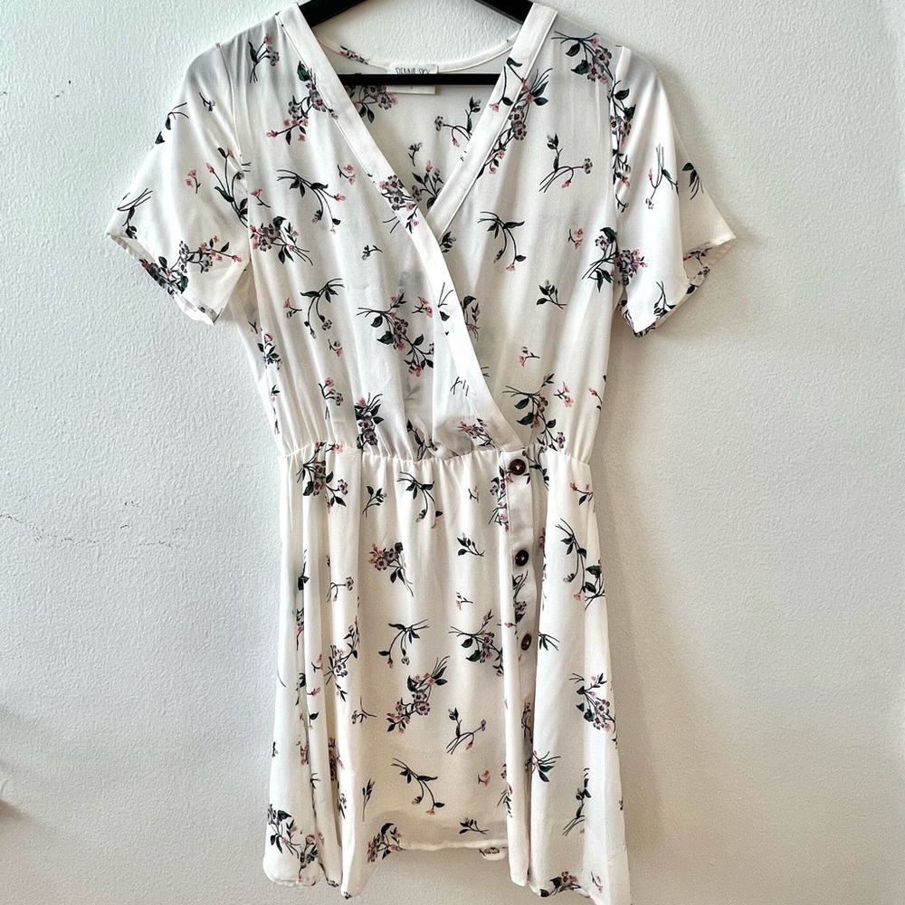 White Summer Flower Dress